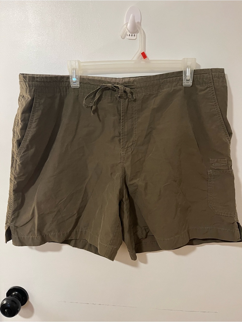 Columbia Olive Cargo Drawstring Shorts
